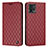 Custodia Portafoglio In Pelle Cover con Supporto H09X per Motorola Moto G72 Rosso