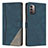 Custodia Portafoglio In Pelle Cover con Supporto H09X per Nokia G11 Blu