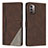 Custodia Portafoglio In Pelle Cover con Supporto H09X per Nokia G21 Marrone