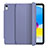 Custodia Portafoglio In Pelle Cover con Supporto H10 per Apple iPad 10.9 (2022) Grigio Lavanda