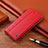 Custodia Portafoglio In Pelle Cover con Supporto H10P per Huawei Honor 70 Pro 5G Rosso