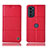 Custodia Portafoglio In Pelle Cover con Supporto H10P per Motorola Moto Edge (2022) 5G Rosso