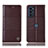 Custodia Portafoglio In Pelle Cover con Supporto H10P per Motorola Moto G71s 5G Marrone