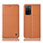 Custodia Portafoglio In Pelle Cover con Supporto H10P per Oppo A53s 5G Arancione