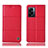 Custodia Portafoglio In Pelle Cover con Supporto H10P per Oppo A77 5G Rosso