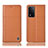 Custodia Portafoglio In Pelle Cover con Supporto H10P per Oppo A93s 5G Arancione