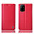Custodia Portafoglio In Pelle Cover con Supporto H10P per Oppo A95 5G Rosso