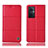 Custodia Portafoglio In Pelle Cover con Supporto H10P per Oppo A96 5G Rosso
