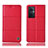 Custodia Portafoglio In Pelle Cover con Supporto H10P per Oppo F21 Pro 5G Rosso