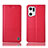 Custodia Portafoglio In Pelle Cover con Supporto H10P per Oppo Find X5 Pro 5G Rosso