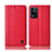 Custodia Portafoglio In Pelle Cover con Supporto H10P per Oppo K9X 5G Rosso