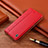 Custodia Portafoglio In Pelle Cover con Supporto H10P per Realme C20A Rosso