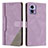 Custodia Portafoglio In Pelle Cover con Supporto H10X per Motorola Moto Edge 30 Lite 5G Viola