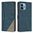 Custodia Portafoglio In Pelle Cover con Supporto H10X per Motorola Moto G 5G (2023) Blu