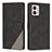 Custodia Portafoglio In Pelle Cover con Supporto H10X per Motorola Moto G53j 5G Nero