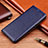 Custodia Portafoglio In Pelle Cover con Supporto H11 per Apple iPhone 15 Blu