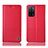 Custodia Portafoglio In Pelle Cover con Supporto H11P per Oppo A53s 5G Rosso