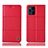 Custodia Portafoglio In Pelle Cover con Supporto H11P per Oppo Find X3 5G Rosso