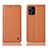 Custodia Portafoglio In Pelle Cover con Supporto H11P per Oppo Find X3 Pro 5G Arancione