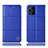 Custodia Portafoglio In Pelle Cover con Supporto H11P per Oppo Find X3 Pro 5G Blu