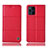 Custodia Portafoglio In Pelle Cover con Supporto H11P per Oppo Find X3 Pro 5G Rosso