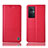 Custodia Portafoglio In Pelle Cover con Supporto H11P per Oppo Reno8 Z 5G Rosso