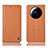 Custodia Portafoglio In Pelle Cover con Supporto H11P per Xiaomi Mi 12 Ultra 5G Arancione