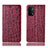 Custodia Portafoglio In Pelle Cover con Supporto H16P per OnePlus Nord N200 5G Rosso