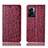 Custodia Portafoglio In Pelle Cover con Supporto H16P per OnePlus Nord N300 5G Rosso