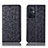 Custodia Portafoglio In Pelle Cover con Supporto H16P per Oppo F21 Pro 5G Nero