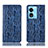 Custodia Portafoglio In Pelle Cover con Supporto H17P per Oppo A98 5G Blu
