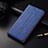 Custodia Portafoglio In Pelle Cover con Supporto H18 per Apple iPhone 14 Pro Blu