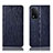 Custodia Portafoglio In Pelle Cover con Supporto H18P per Oppo A93s 5G Blu