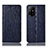Custodia Portafoglio In Pelle Cover con Supporto H18P per Oppo A95 5G Blu