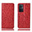Custodia Portafoglio In Pelle Cover con Supporto H18P per Oppo F21s Pro 5G Rosso