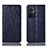 Custodia Portafoglio In Pelle Cover con Supporto H18P per Oppo Reno7 Lite 5G Blu