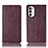 Custodia Portafoglio In Pelle Cover con Supporto H19P per Motorola Moto G71s 5G Rosso Rosa