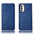Custodia Portafoglio In Pelle Cover con Supporto H19P per Motorola Moto G82 5G Blu