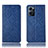 Custodia Portafoglio In Pelle Cover con Supporto H19P per Oppo Reno7 5G Blu