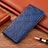 Custodia Portafoglio In Pelle Cover con Supporto H19P per Samsung Galaxy S22 Plus 5G Blu