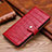 Custodia Portafoglio In Pelle Cover con Supporto H21 per Apple iPhone 16 Pro Rosso