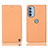 Custodia Portafoglio In Pelle Cover con Supporto H21P per Motorola Moto G41 Arancione