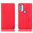 Custodia Portafoglio In Pelle Cover con Supporto H21P per Motorola Moto G71 5G Rosso