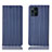 Custodia Portafoglio In Pelle Cover con Supporto H23P per Oppo Find X3 Pro 5G Blu