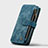 Custodia Portafoglio In Pelle Cover con Supporto H27 per Apple iPhone 15 Blu