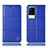 Custodia Portafoglio In Pelle Cover con Supporto H27P per Vivo iQOO 8 5G Blu