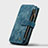 Custodia Portafoglio In Pelle Cover con Supporto H28 per Apple iPhone 14 Pro Max Blu