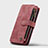 Custodia Portafoglio In Pelle Cover con Supporto H28 per Apple iPhone 14 Pro Rosso