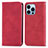 Custodia Portafoglio In Pelle Cover con Supporto H30 per Apple iPhone 13 Pro Max Rosso