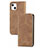 Custodia Portafoglio In Pelle Cover con Supporto H30 per Apple iPhone 15 Plus Marrone